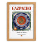 Gazpacho – Spanish Soup Dish, Tavern Poster, set in oak frame