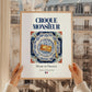 Croque Monsieur – French Snack Dish, Brasserie Poster, styled in a charming Paris street view