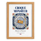 Croque Monsieur – French Snack Dish, Brasserie Poster, set in oak frame