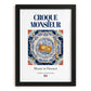 Croque Monsieur – French Snack Dish, Brasserie Poster, in sleek black frame
