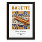 Baguette – French Bread Dish, Bistro Print, in sleek black frame