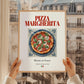 Pizza Margherita – Italian Pizza, Trattoria Wall Art, styled in a charming Paris street view