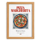 Pizza Margherita – Italian Pizza, Trattoria Wall Art, set in oak frame