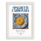 Spaghetti Carbonara – Italian Pasta, Ristorante Poster, placed in minimal white frame