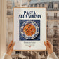 Pasta alla Norma – Italian Pasta, Osteria Wall Art, styled in a charming Paris street view