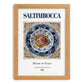Saltimbocca – Italian Meat Dish, Farmhouse Kitchen Print, set in oak frame