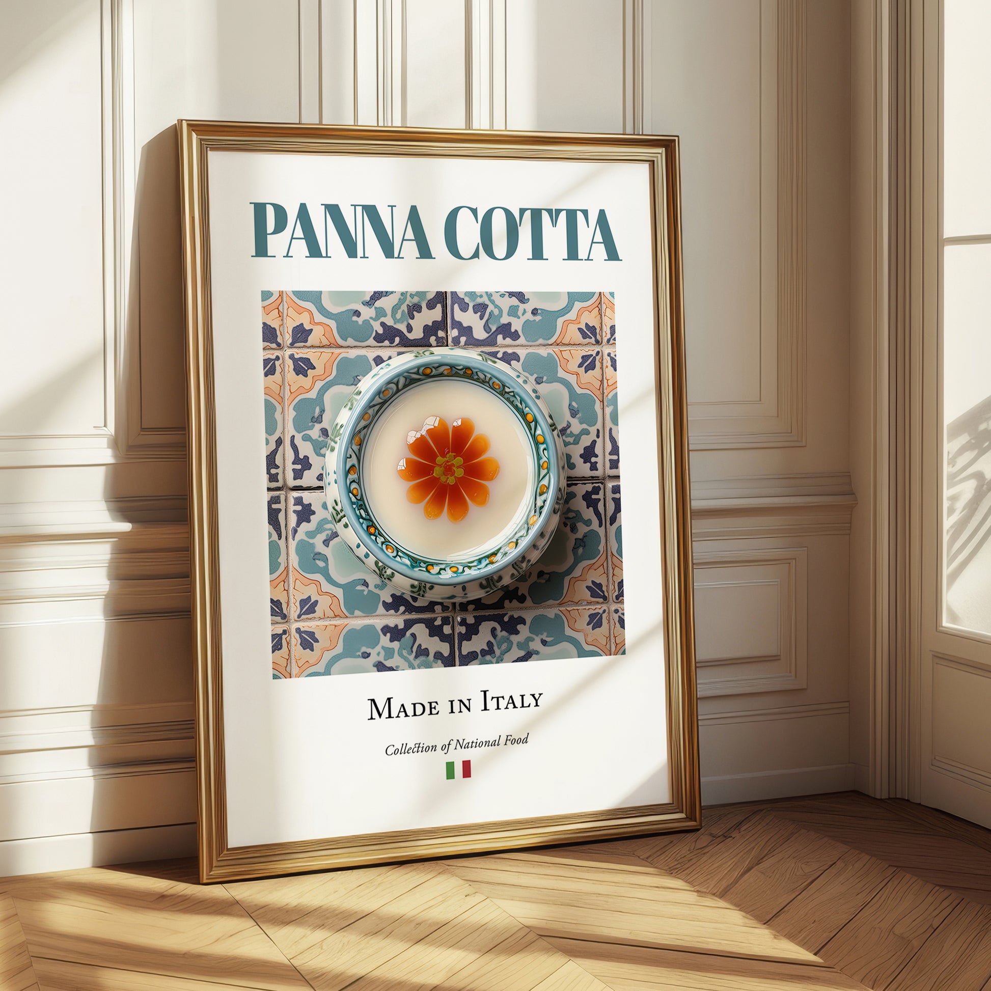Panna Cotta – Italian Dessert Dish, Brasserie Poster
