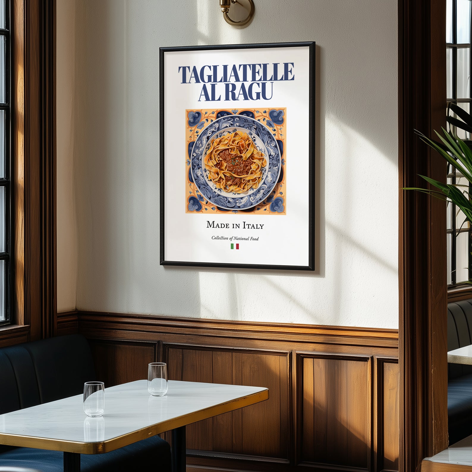 Tagliatelle al Ragu – Italian Pasta, Osteria Print, clean layout with no caption