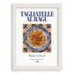 Tagliatelle al Ragu – Italian Pasta, Osteria Print, placed in minimal white frame