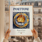 Panettone – Italian Dessert Dish, Fine Dining Restaurant Painting, styled in a charming Paris street view
