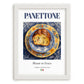 Panettone – Italian Dessert Dish, Fine Dining Restaurant Painting, placed in minimal white frame