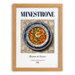 Minestrone – Italian Soup Dish, Restaurant Wall Art, set in oak frame