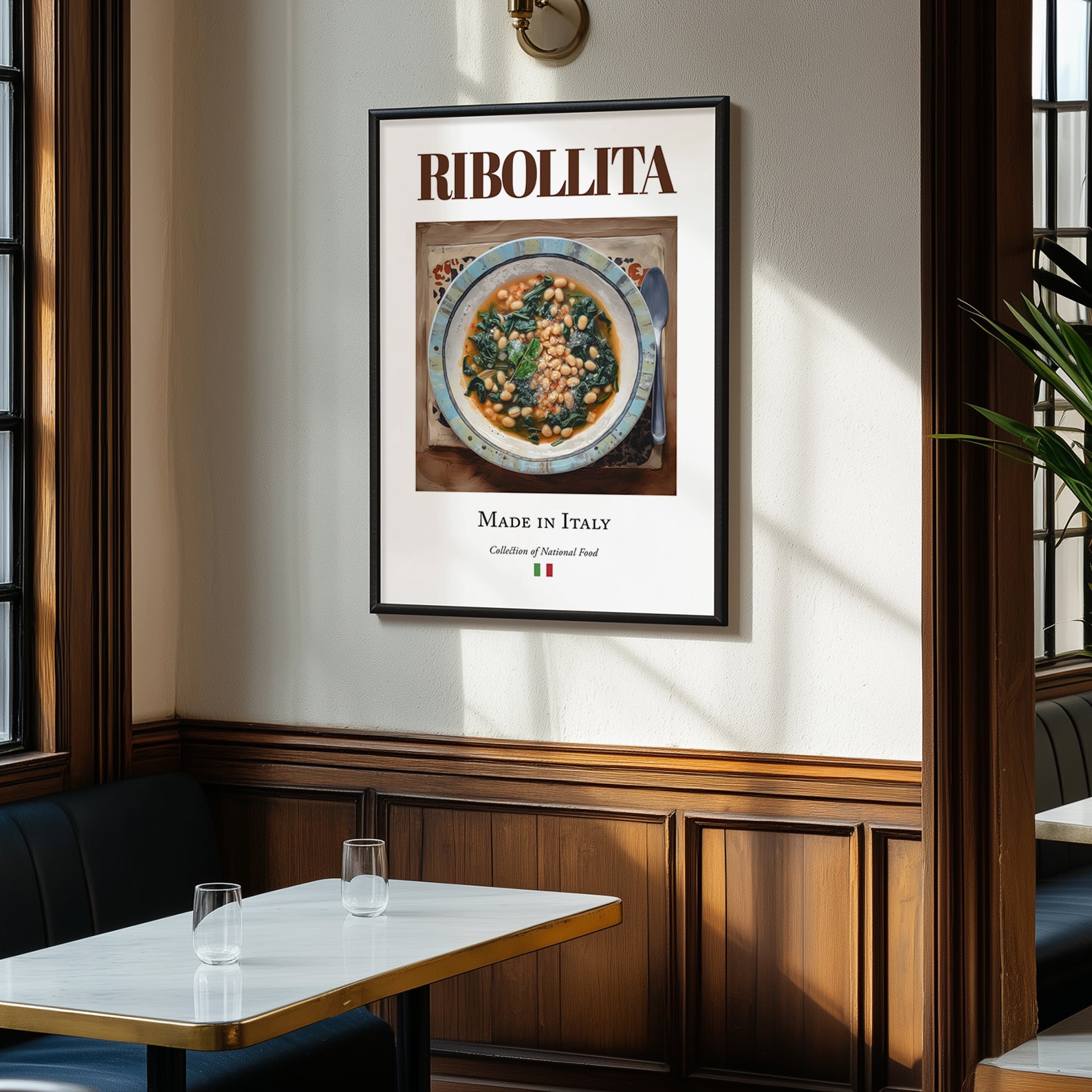 Ribollita – Italian Soup Dish, Food Bar Print, clean layout with no caption