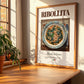 Ribollita – Italian Soup Dish, Food Bar Print, no-text version framed in wood