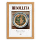 Ribollita – Italian Soup Dish, Food Bar Print, set in oak frame