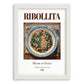 Ribollita – Italian Soup Dish, Food Bar Print, placed in minimal white frame