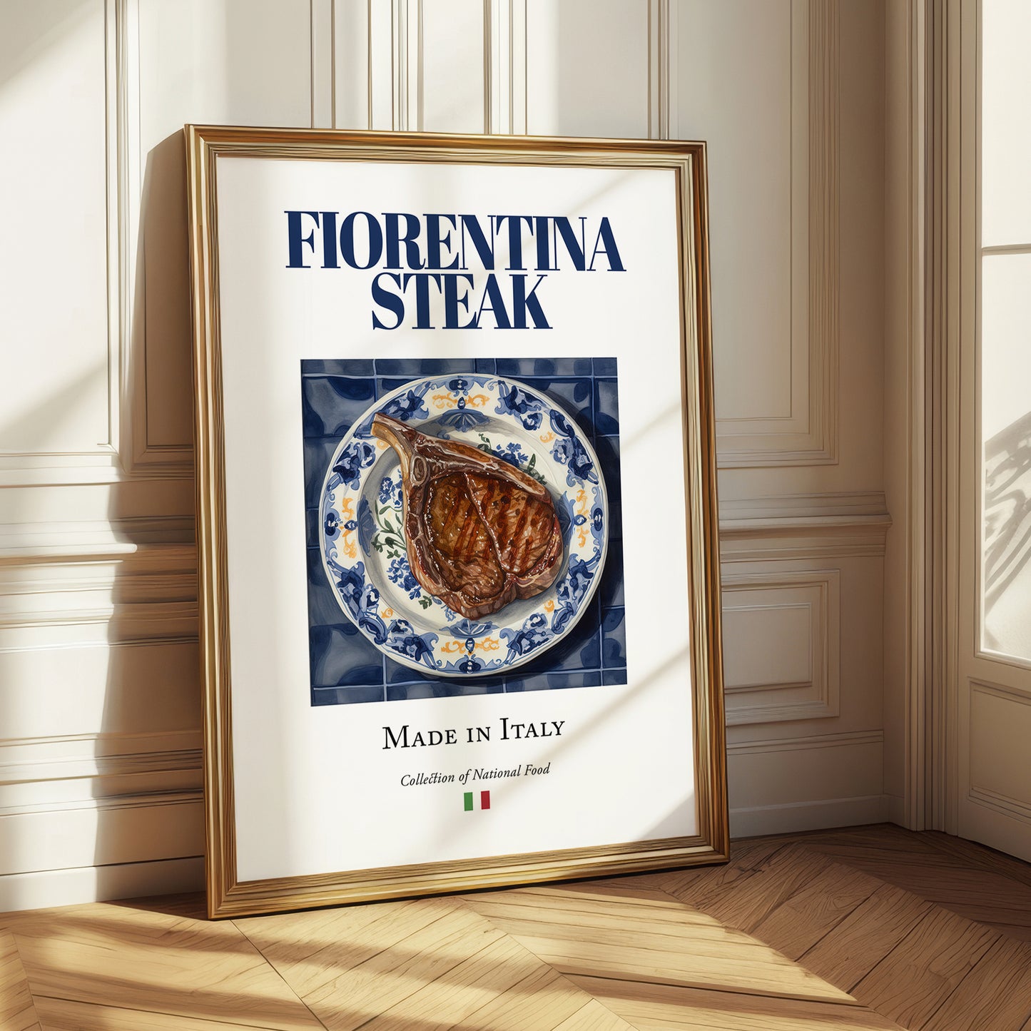 Fiorentina Steak – Italian Meat Dish, Farmhouse Kitchen Print