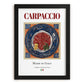 Carpaccio – Italian Meat Dish, Restaurant Poster, in sleek black frame