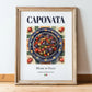 Caponata – Italian Dish, Bistro Art, in wooden frame leaning on the floor