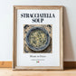 Stracciatella Soup – Italian Soup Dish, Bistro Wall Decor, in wooden frame leaning on the floor
