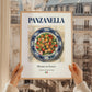Panzanella – Italian Salad Dish, Tavern Print, styled in a charming Paris street view