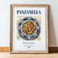 Panzanella – Italian Salad Dish, Tavern Print, in wooden frame leaning on the floor