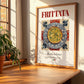 Frittata – Italian Snack Dish, Farmhouse Kitchen Print, no-text version framed in wood