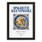 Spaghetti alle Vongole – Italian Pasta, Restaurant Still Life, in sleek black frame