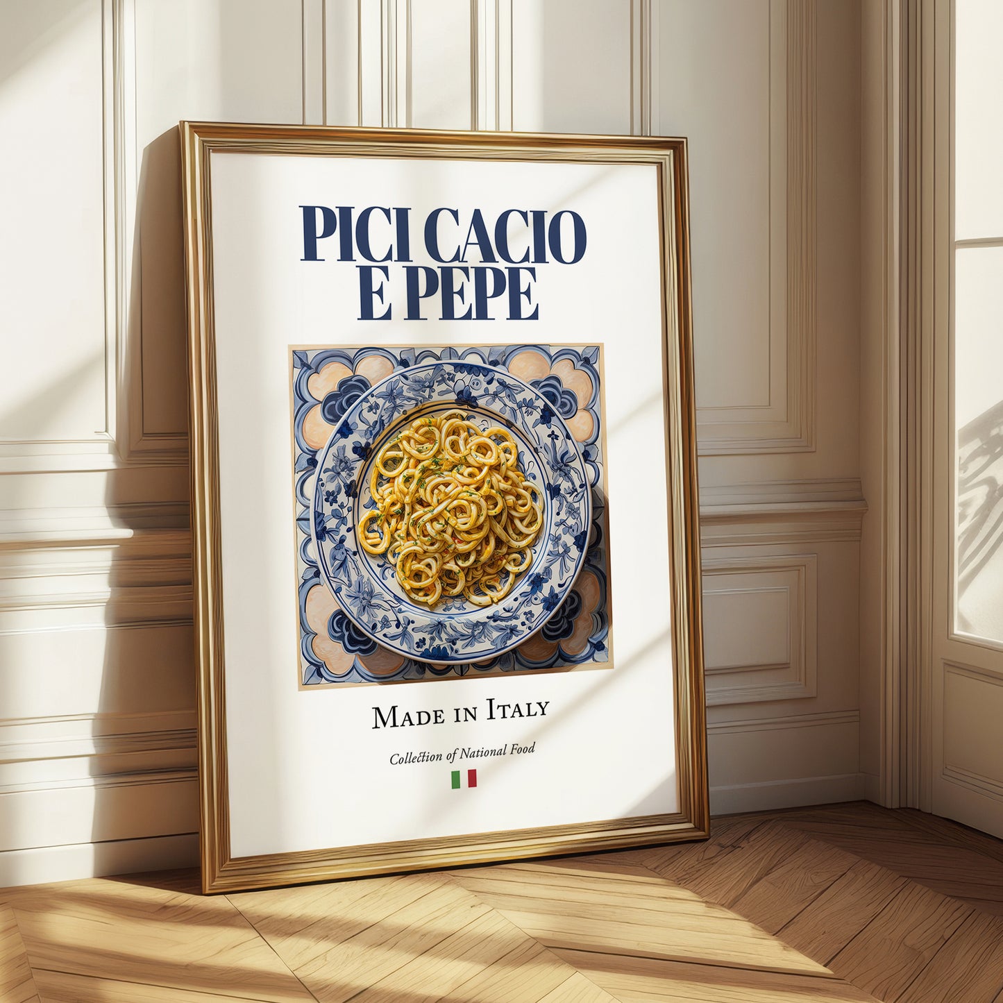 Pici Cacio e Pepe – Italian Pasta, Trattoria Wall Decor
