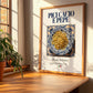 Pici Cacio e Pepe – Italian Pasta, Trattoria Wall Decor, no-text version framed in wood
