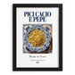 Pici Cacio e Pepe – Italian Pasta, Trattoria Wall Decor, in sleek black frame