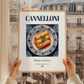 Cannelloni – Italian Pasta, Trattoria Poster, styled in a charming Paris street view