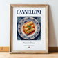 Cannelloni – Italian Pasta, Trattoria Poster, in wooden frame leaning on the floor