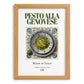Pesto alla Genovese – Italian Sauce Dish, Bistro Poster, set in oak frame
