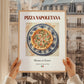 Neapolitan-Style Pizza – Italian Pizza, Ristorante Poster, styled in a charming Paris street view