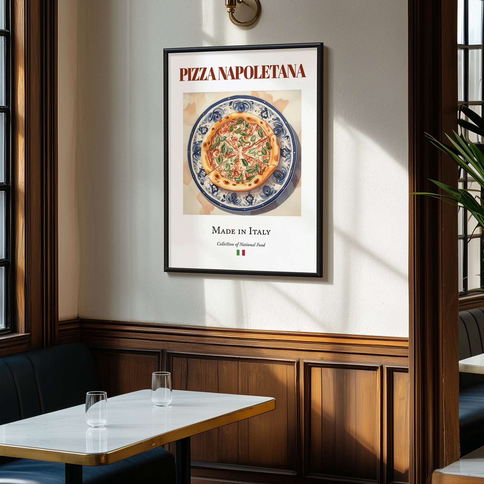 Neapolitan-Style Pizza – Italian Pizza, Ristorante Poster, clean layout with no caption