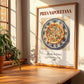 Neapolitan-Style Pizza – Italian Pizza, Ristorante Poster, no-text version framed in wood