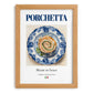Porchetta – Italian Meat Dish, Tavern Print, set in oak frame