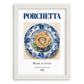 Porchetta – Italian Meat Dish, Tavern Print, placed in minimal white frame