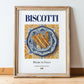 Biscotti – Italian Dessert Dish, Tavern Still Life, in wooden frame leaning on the floor