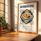 Bombolone – Italian Dessert Dish, Café Wall Decor, no-text version framed in wood