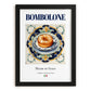 Bombolone – Italian Dessert Dish, Café Wall Decor, in sleek black frame