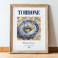Torrone – Italian Dessert Dish, Tavern Poster, in wooden frame leaning on the floor