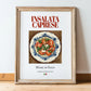 Insalata Caprese – Italian Salad Dish, Food Bar Painting, in wooden frame leaning on the floor