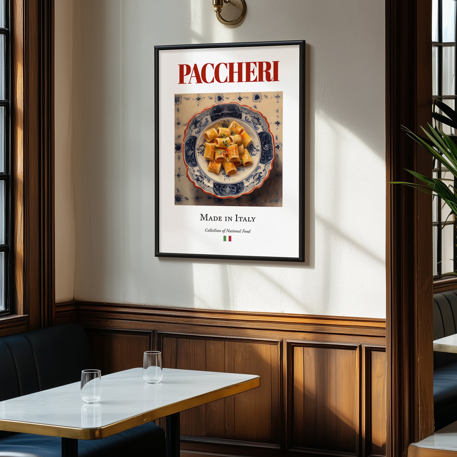Paccheri – Italian Pasta, Ristorante Poster, clean layout with no caption