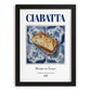 Ciabatta – Italian Bread Dish, Brasserie Poster, in sleek black frame