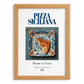 Sicilian Pizza – Italian Pizza, Trattoria Wall Art, set in oak frame