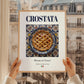 Crostata – Italian Dessert Dish, Bistro Poster, styled in a charming Paris street view