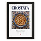 Crostata – Italian Dessert Dish, Bistro Poster, in sleek black frame