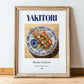Yakitori – Japanese Dish, Café Wall Art, in wooden frame leaning on the floor